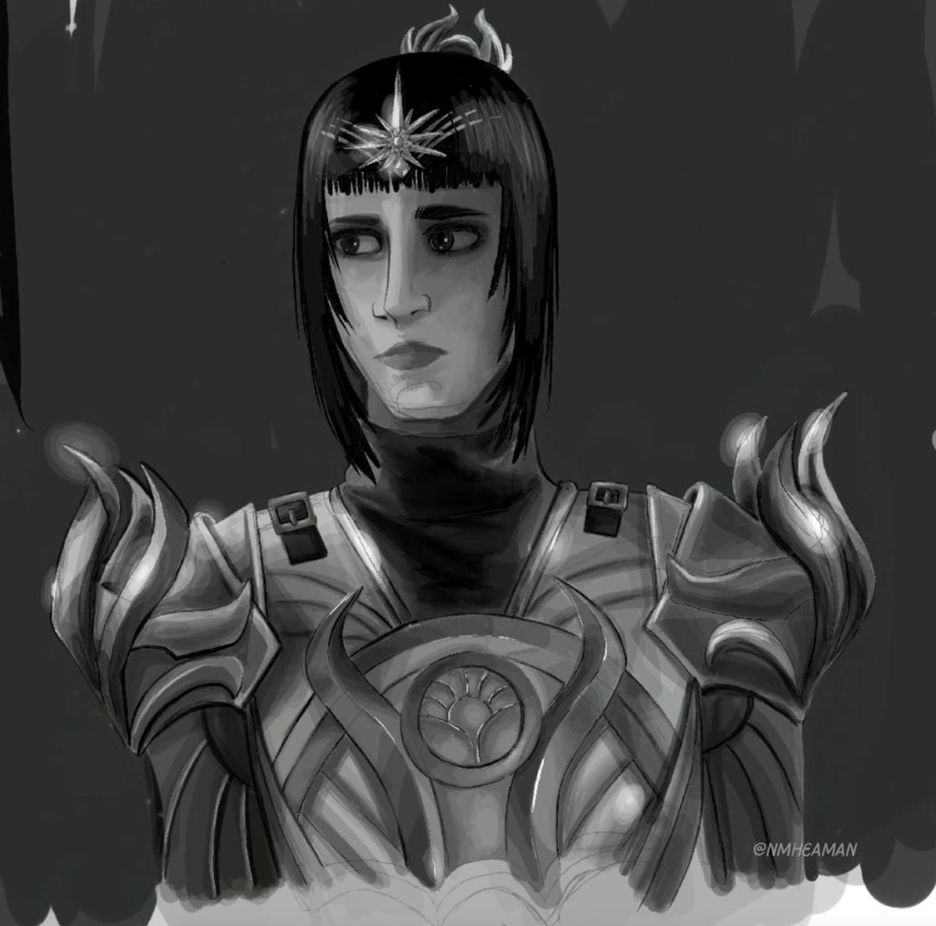 Colouring in Procreate Experiments: Shadowheart